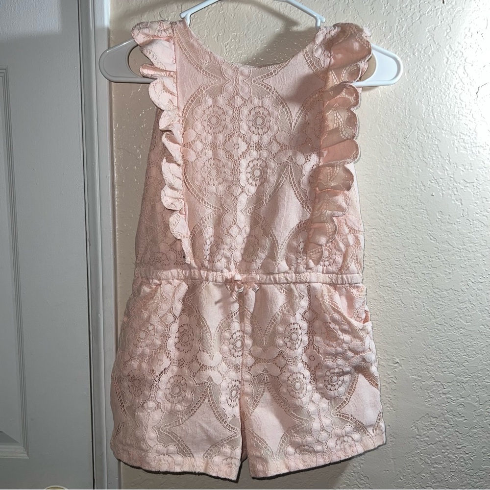 Janie and Jack shorts romper Size: 12 Color: Light pink